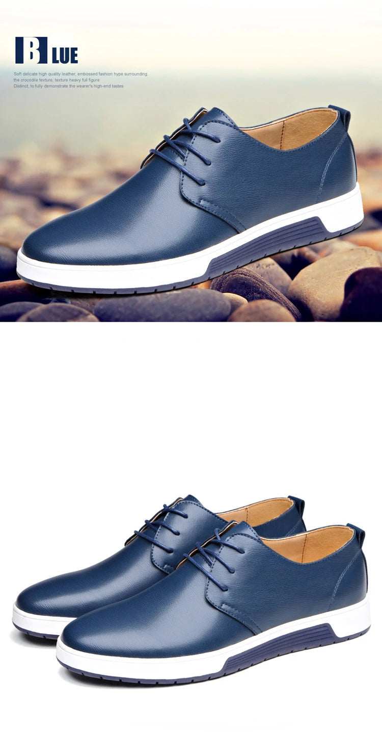 Fashion Men Casual Shoes Mesh Breathable Flat Shoes Male 2025 New Lace-Up Classic Business Leather Shoes designer Men Dress Shoe