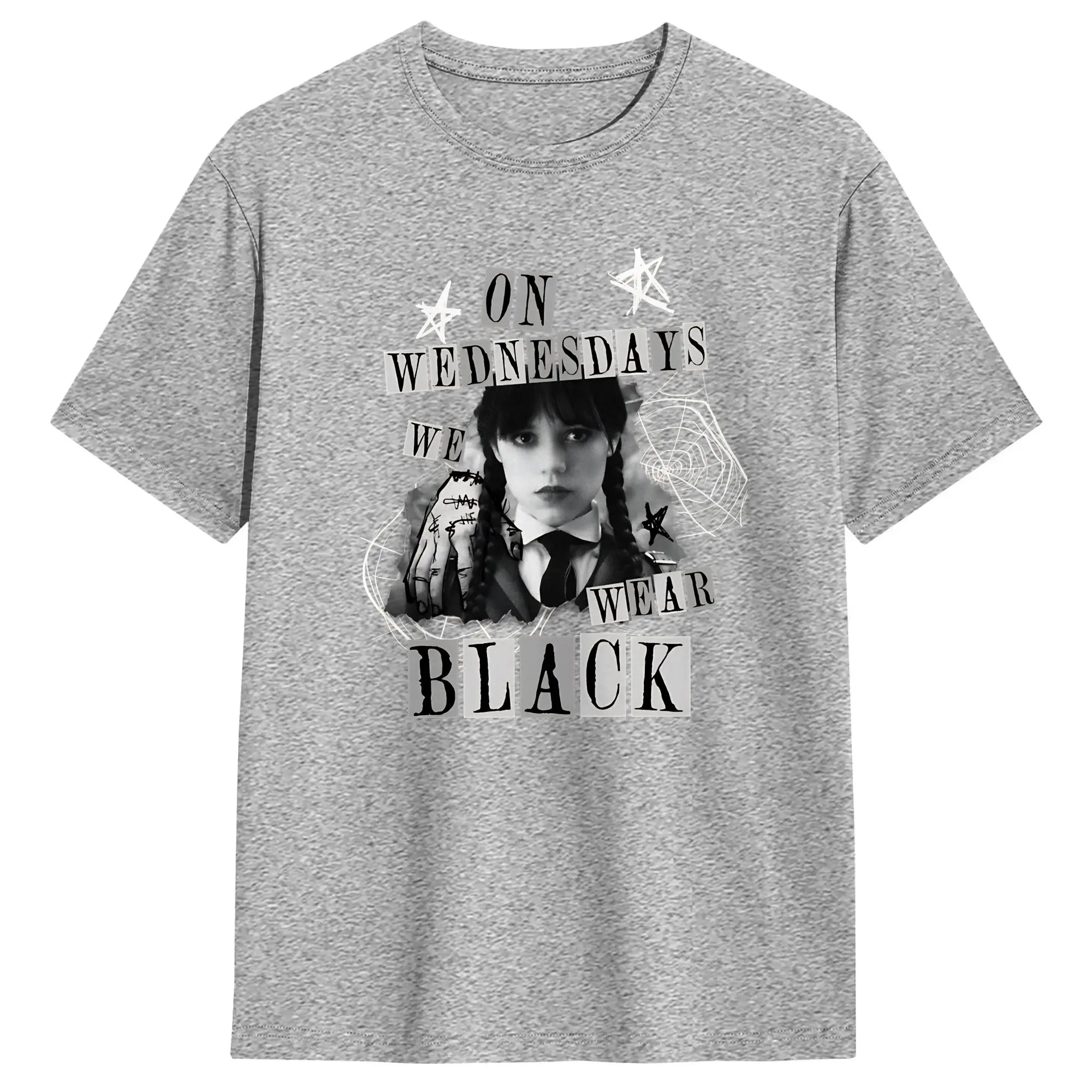 Men's On Wednesday We Wear Black T Shirts  Cotton Tops Fun Short Sleeve O Neck Tees Gift Idea T-Shirt