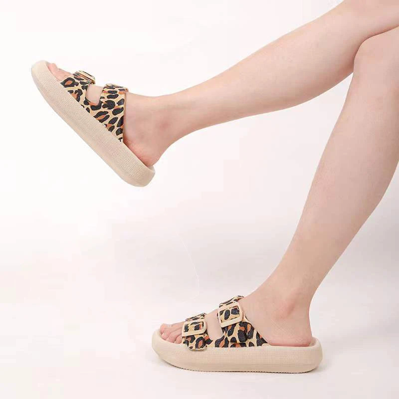 Cushion Sandals Women Men Cloud Soft Sole Slides Platform Slippers Leopard Print Outdoor Non-slip Home Ciabatte Uomo Flip Flop