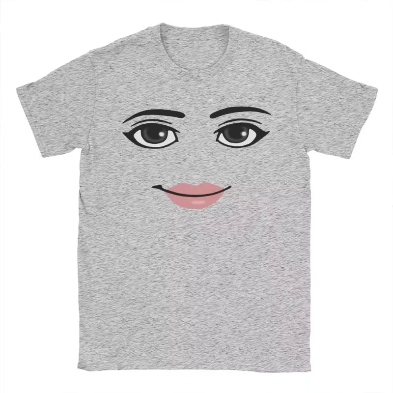 T Shirt for Woman Graphic Print  Woman Face Game Meme Graphic T Shirts Women Fashion Short Sleeve T-shirts Unisex Tops Lady