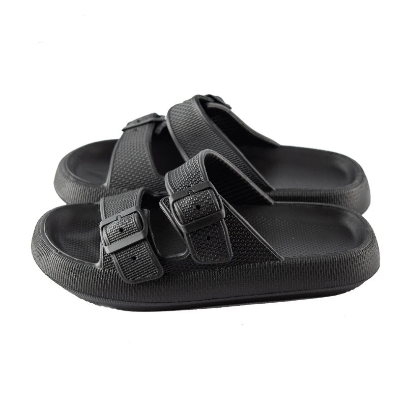 Cushion Sandals Women Men Cloud Soft Sole Slides Platform Slippers Leopard Print Outdoor Non-slip Home Ciabatte Uomo Flip Flop