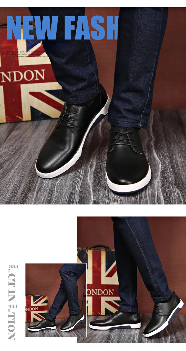 Fashion Men Casual Shoes Mesh Breathable Flat Shoes Male 2025 New Lace-Up Classic Business Leather Shoes designer Men Dress Shoe