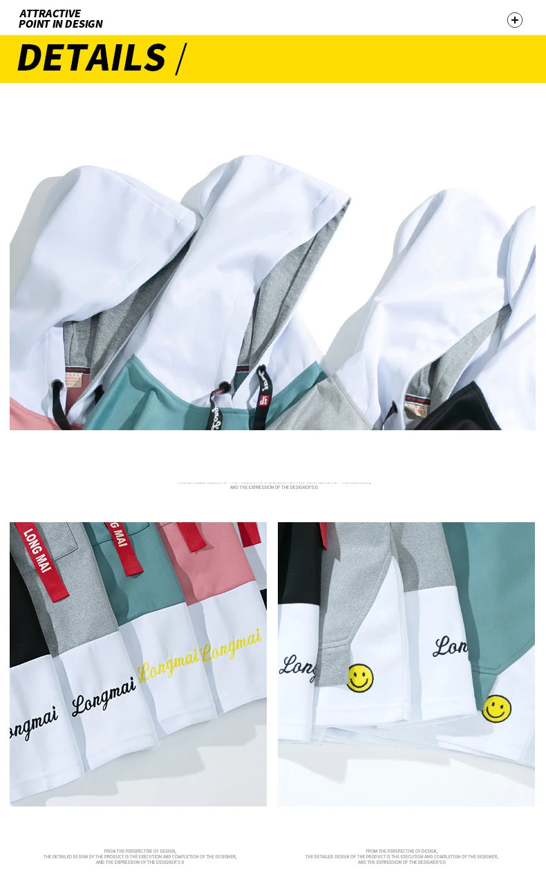 New Fashion Men's Hoodies Hip Hop Hooded Male Sweatshirts Men's Top Streetwear Casual Outdoor Breathable Pullovers Fashionable
