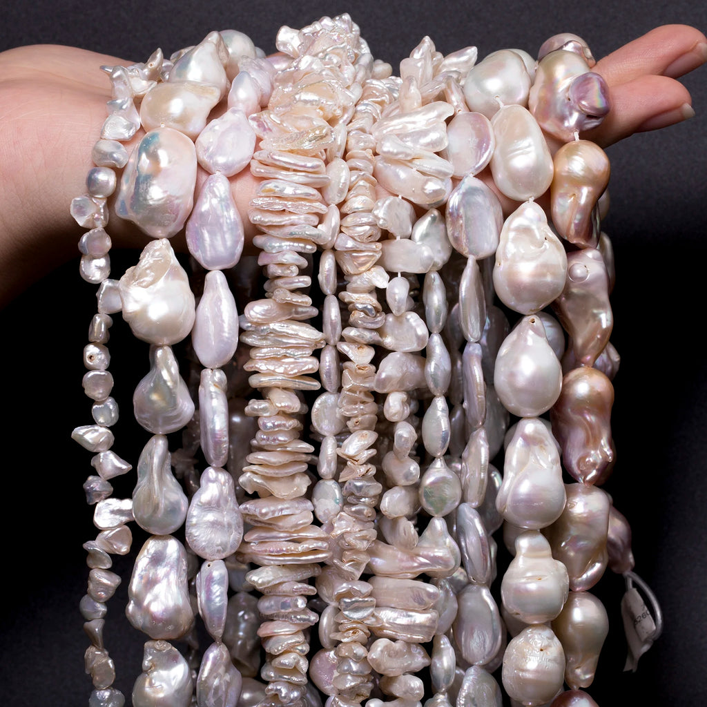 Baroque Style Irregular Shape Natural Light Color Freshwater Pearl Beads for DIY Jewelry Earring Necklace Pendant Waist Chain