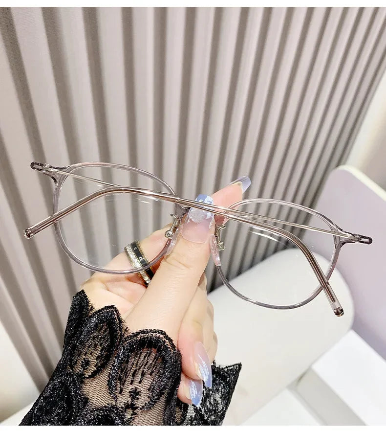 Reading glasseAnti Blue Light Round Frame Presbyopia Glasses Retro Circular Reading Glasses Ultra Light Unisex Far Sight Glasses