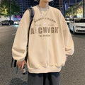 2025 Oversize Hoodies Men Fashion New Loose Pullover O-neck Youthful Vitality Letter Print Long Sleeve Streetwear Tops S-3XL