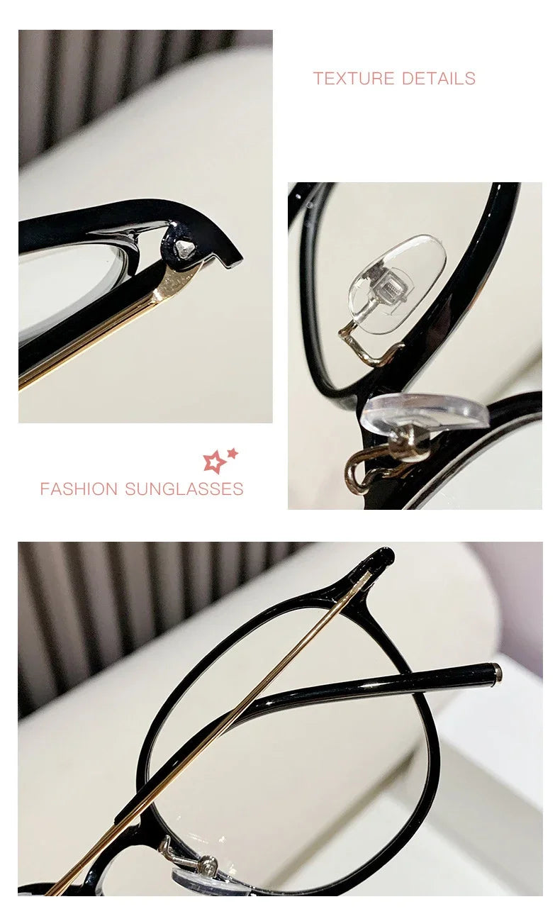 Reading glasseAnti Blue Light Round Frame Presbyopia Glasses Retro Circular Reading Glasses Ultra Light Unisex Far Sight Glasses