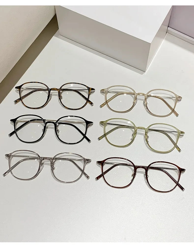 Reading glasseAnti Blue Light Round Frame Presbyopia Glasses Retro Circular Reading Glasses Ultra Light Unisex Far Sight Glasses