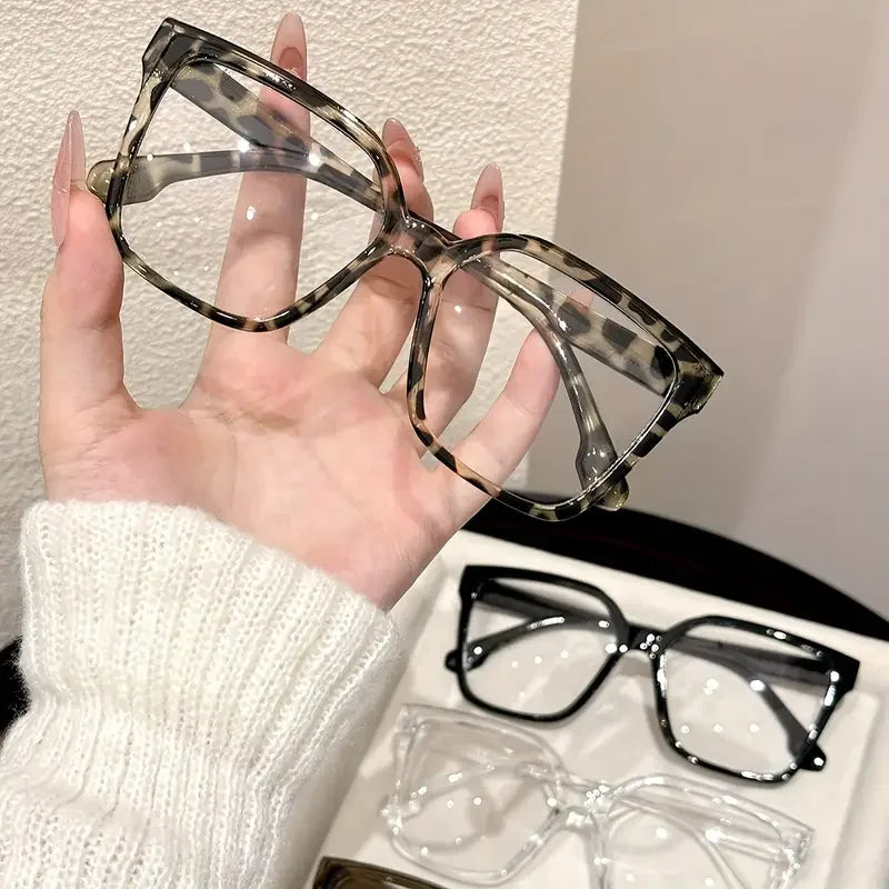 1Pc/2Pcs/3Pcs/4Pcs Elegant, Simple and Stylish Geometric Glasses with Transparent Lenses, Suitable for Daily Office Reading