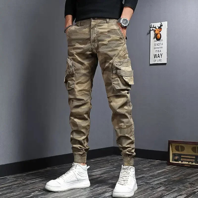 Male Trousers New In Camo Casual Men's Cargo Pants Camouflage Cotton Fashion Cheap High Quality Luxury Aesthetic Baggy Emo Long