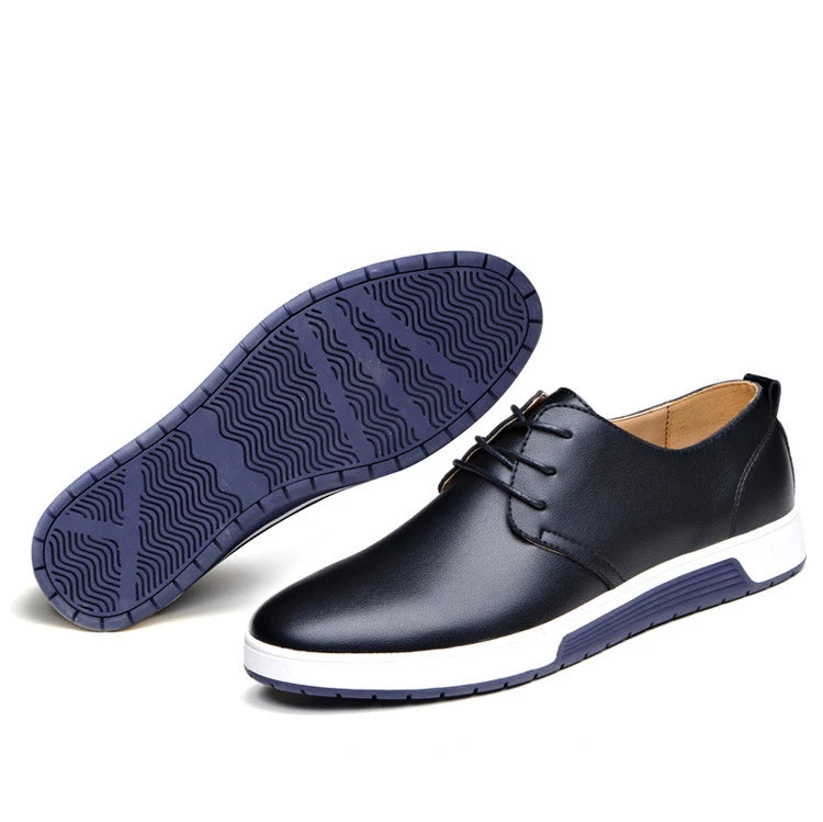 Fashion Men Casual Shoes Mesh Breathable Flat Shoes Male 2025 New Lace-Up Classic Business Leather Shoes designer Men Dress Shoe