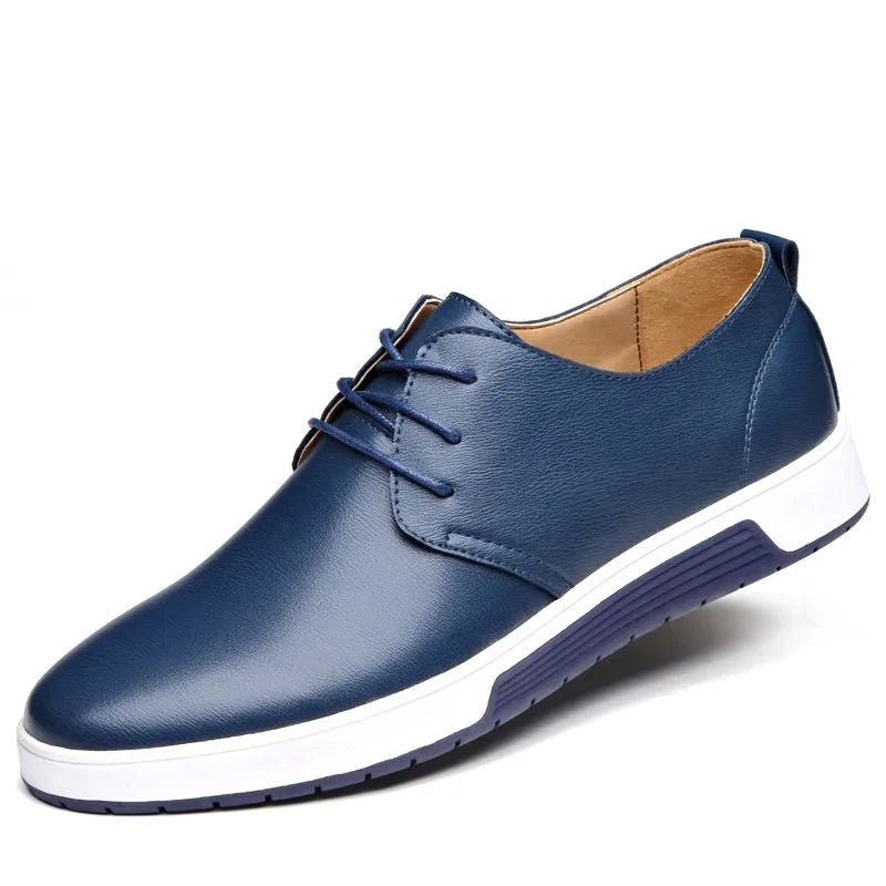 Fashion Men Casual Shoes Mesh Breathable Flat Shoes Male 2025 New Lace-Up Classic Business Leather Shoes designer Men Dress Shoe