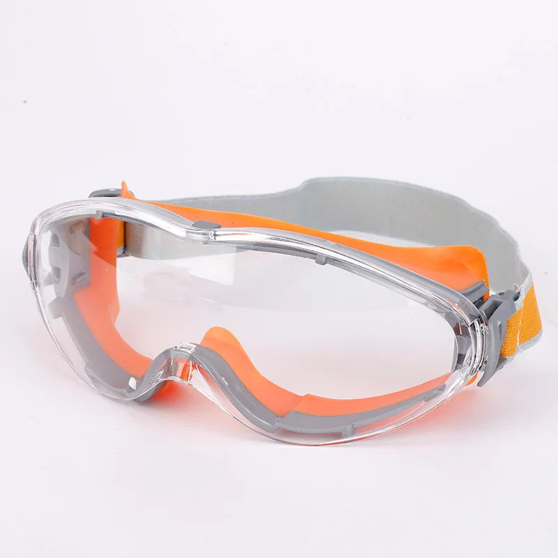 Large Frame Protective Goggles HD Transparent Anti-Ultraviolet Waterproof Anti-Fog Riding And Skiing Safety Sports Glasses