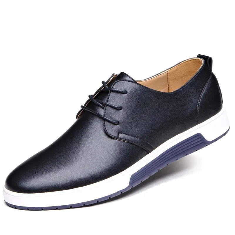 Fashion Men Casual Shoes Mesh Breathable Flat Shoes Male 2025 New Lace-Up Classic Business Leather Shoes designer Men Dress Shoe