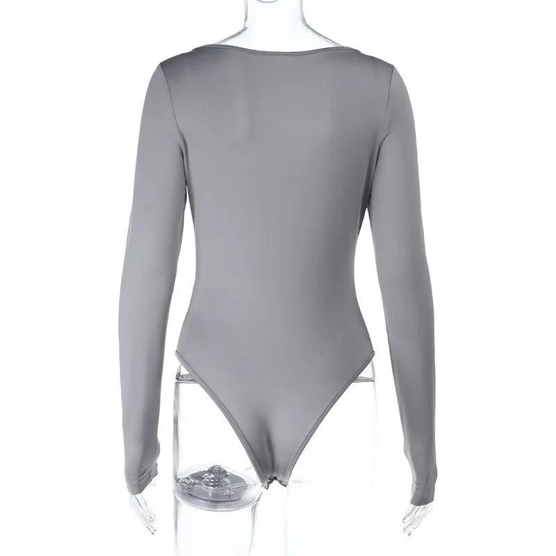 Bodysuit Double Ziper Womens Irregular Unique Detail Support Comfort Breathable Soft Tight-Fitting Fitted Base Tight Simple Sexy
