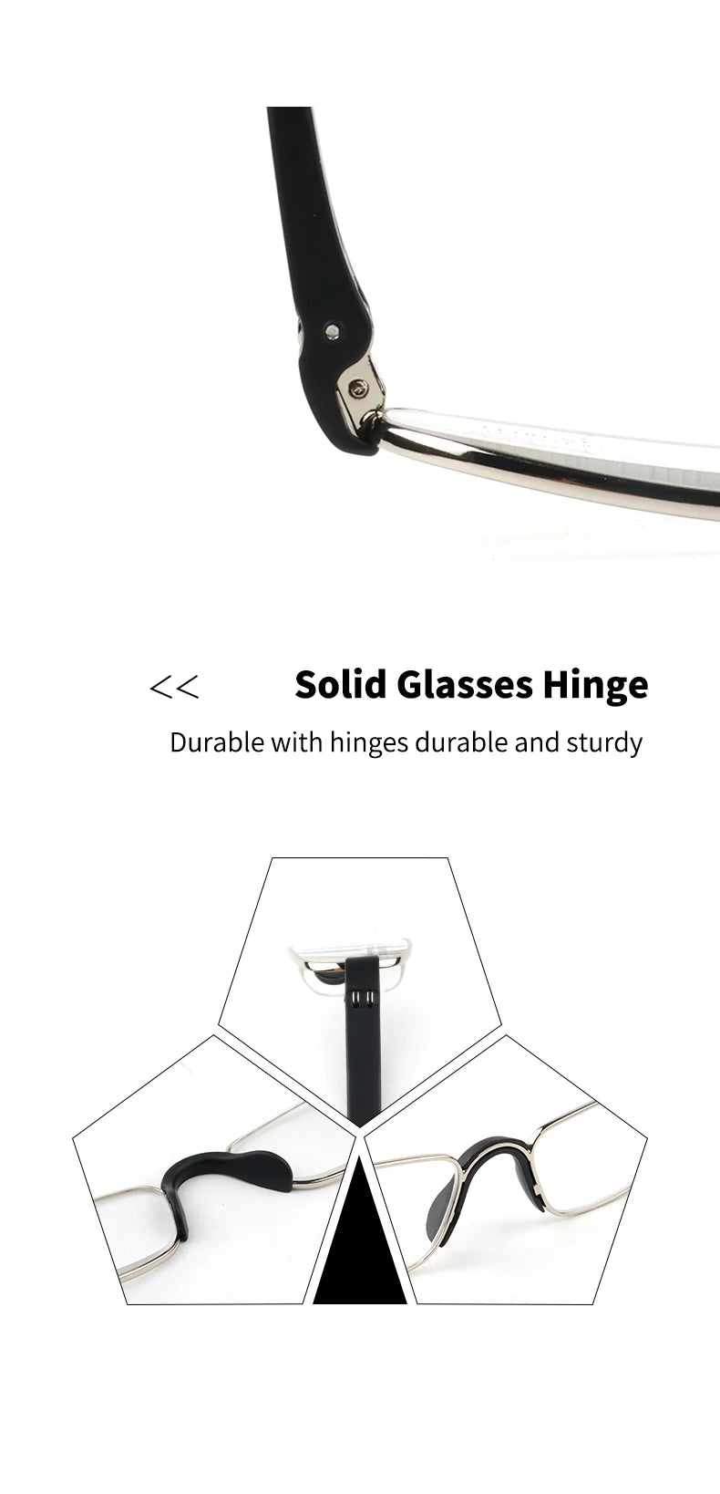 Guanhao Transparent Optical Men Reading Glasses Clear Women Presbyopia Hyperopia Reading Glasses Frame Alloy Ultralight HD View