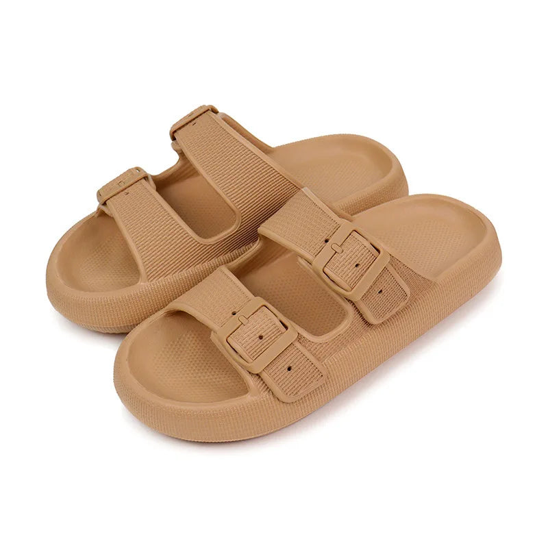 Cushion Sandals Women Men Cloud Soft Sole Slides Platform Slippers Leopard Print Outdoor Non-slip Home Ciabatte Uomo Flip Flop