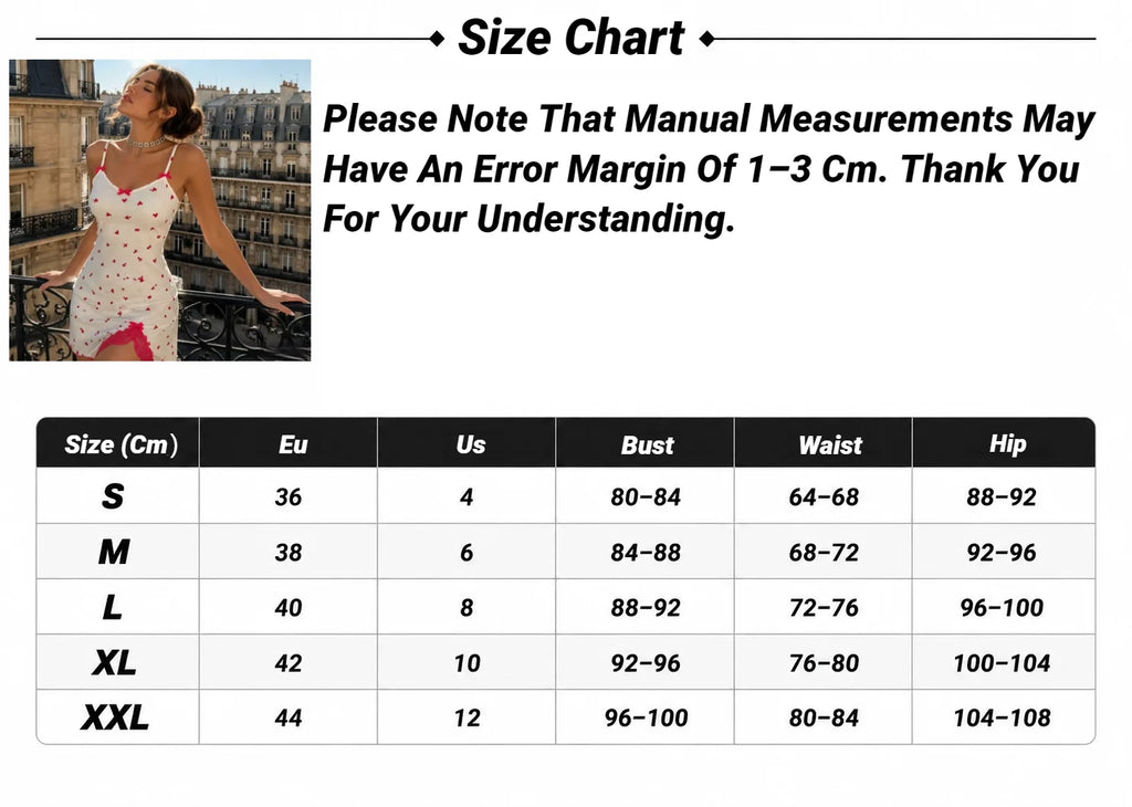 Women's Night Wear Elegant Sleeveless Sleep Dress Lace Trim Camisole Bow & Heart Print For Ladies Night Gown