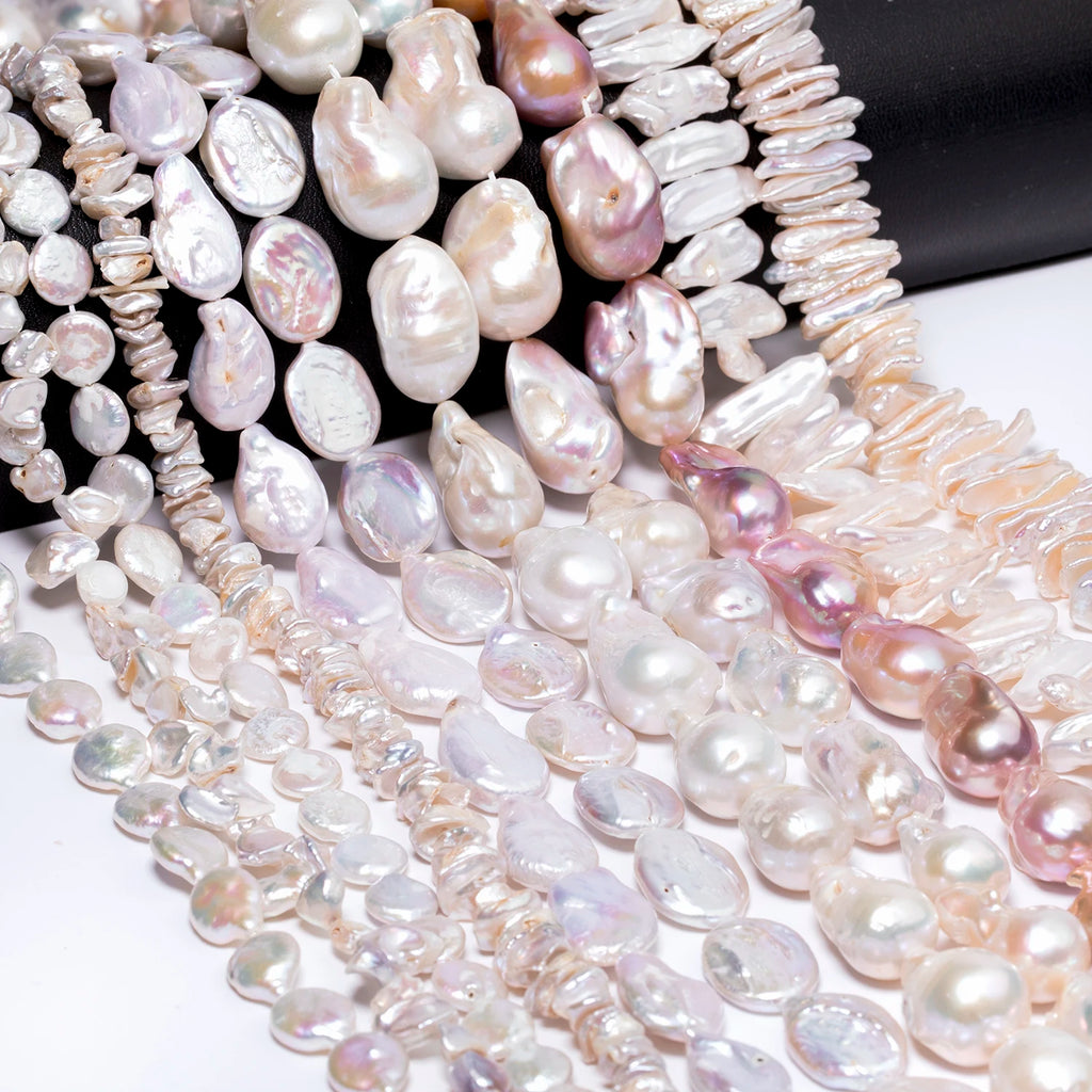 Baroque Style Irregular Shape Natural Light Color Freshwater Pearl Beads for DIY Jewelry Earring Necklace Pendant Waist Chain