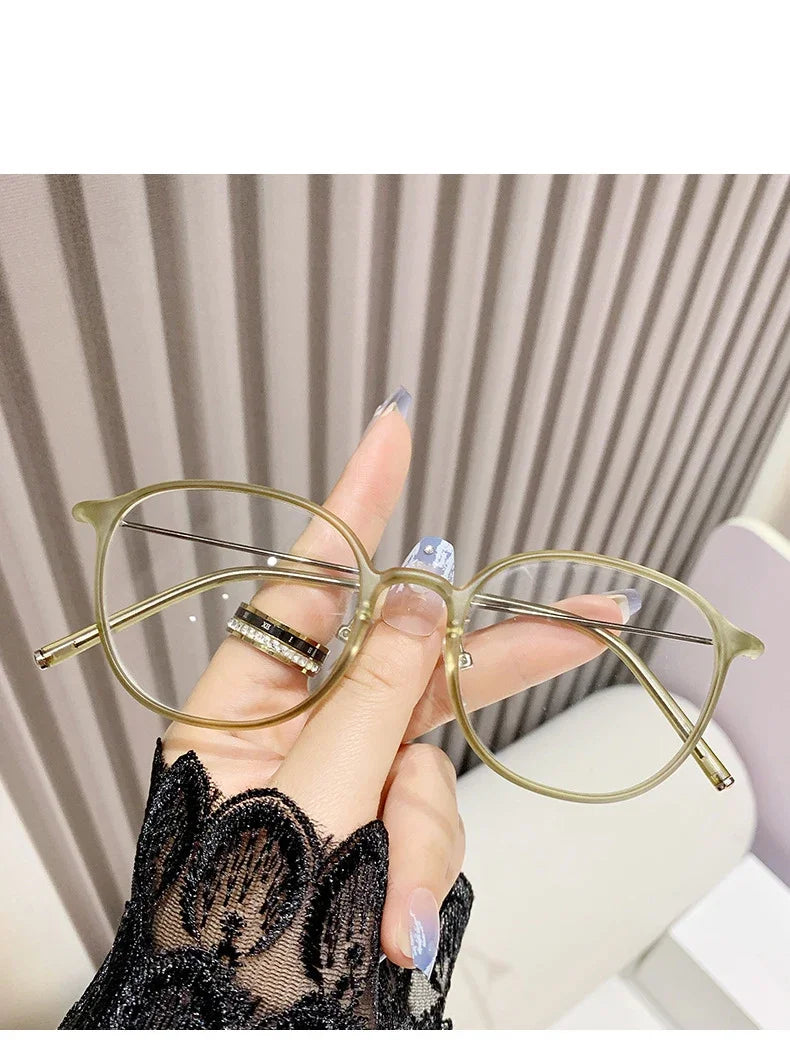 Reading glasseAnti Blue Light Round Frame Presbyopia Glasses Retro Circular Reading Glasses Ultra Light Unisex Far Sight Glasses