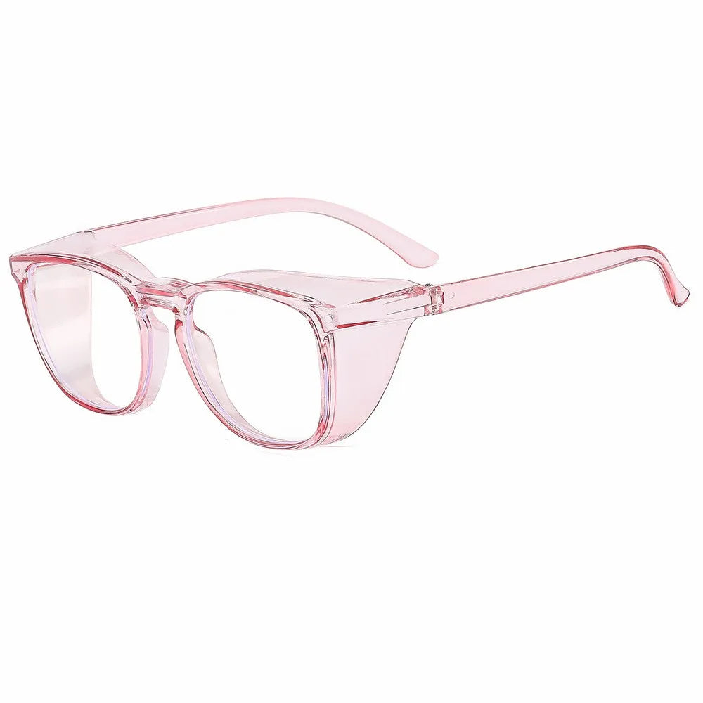 Clear Safety Glasses Women Square Anti Fog Blue Light Blocking Glasses Scratch Resistant Work Glass For Men & Nurse