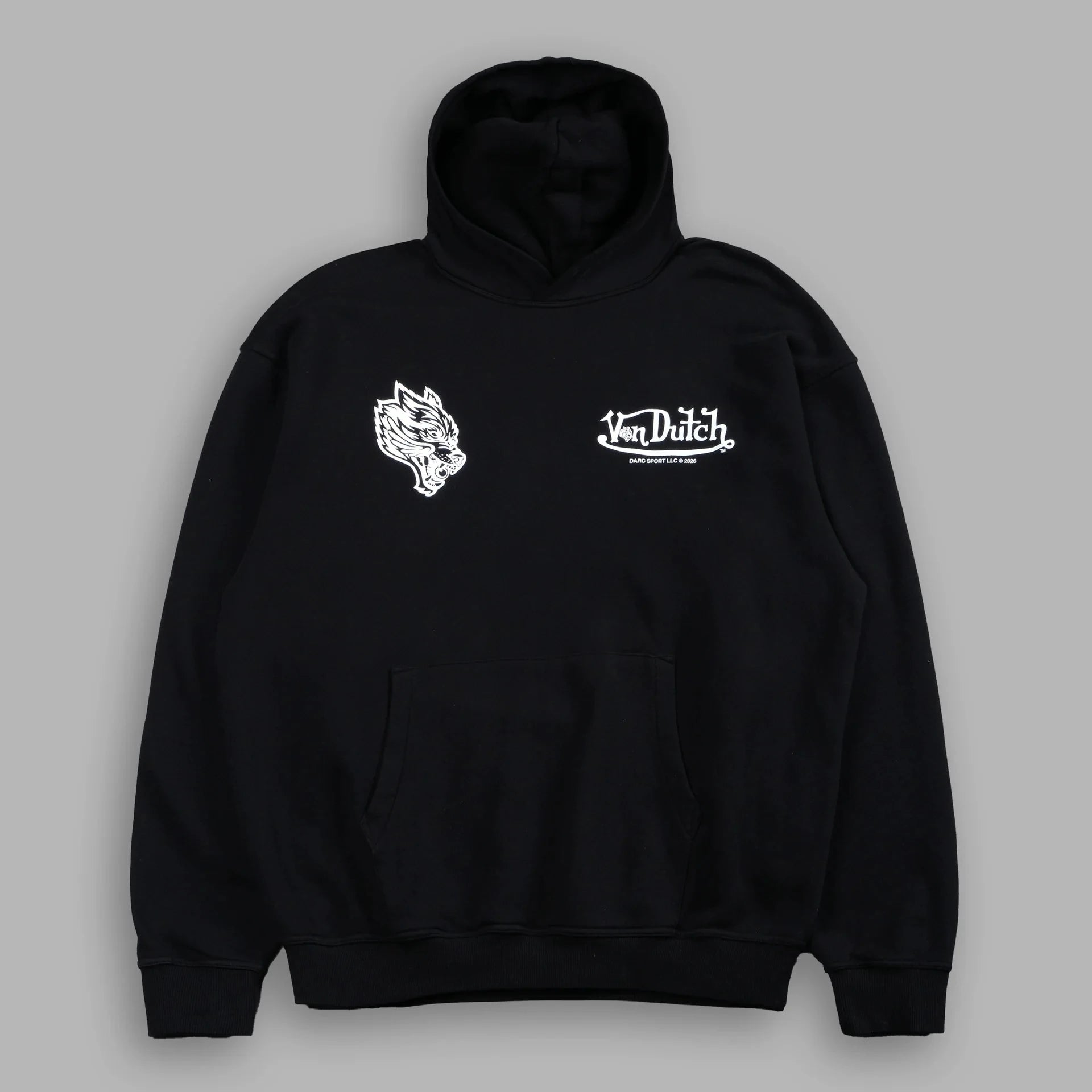 NEW Men Oversized Hoodies Eye Wings Wolves Print Vintage Heavyweight Pullover Streetwear Gothic Loose Hip Hop Hooded Sweatshirts
