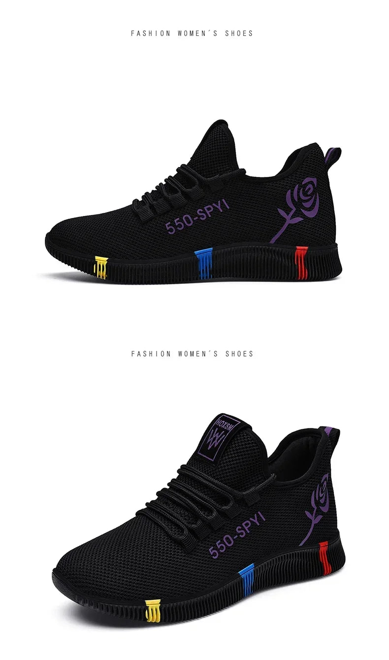 Tenis Feminino 2026 Women's Woven Shoes Air Mesh Light Soft Sneakers Female Flats Platform Lace Up Casual Shoes Basket Femme