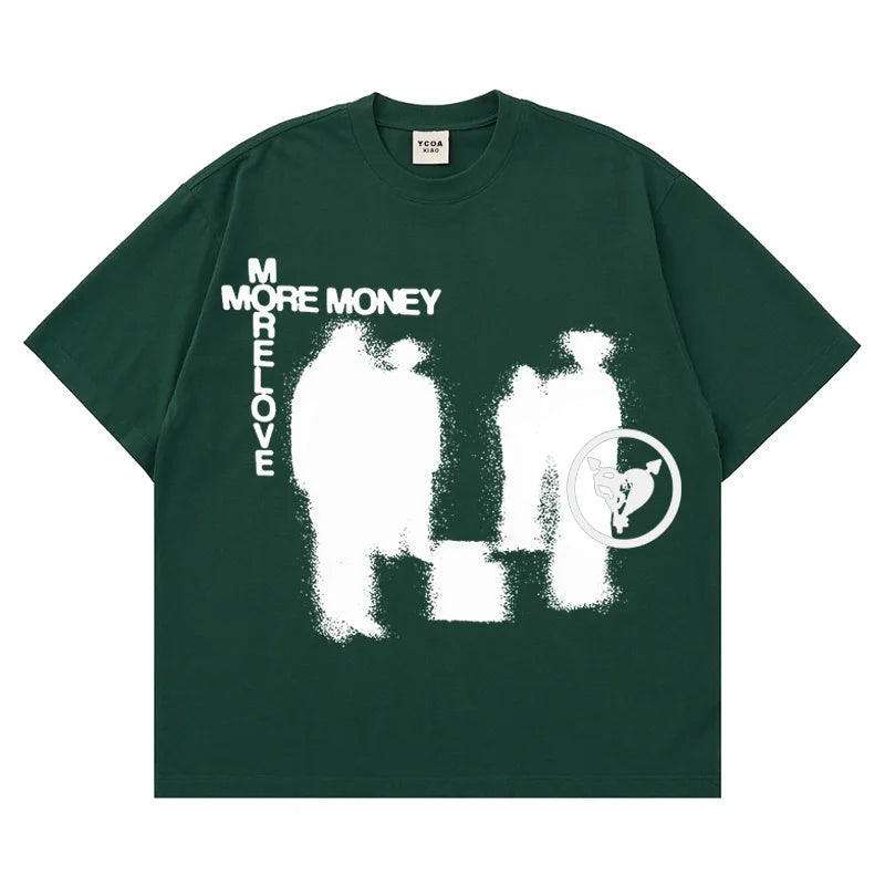 Oversized T-Shirt Men Retro Streetwear Graphic Korean Fashion Cotton Tee Harajuku Vintage Hip Hop Short Sleeve Tops Y2k Clothing