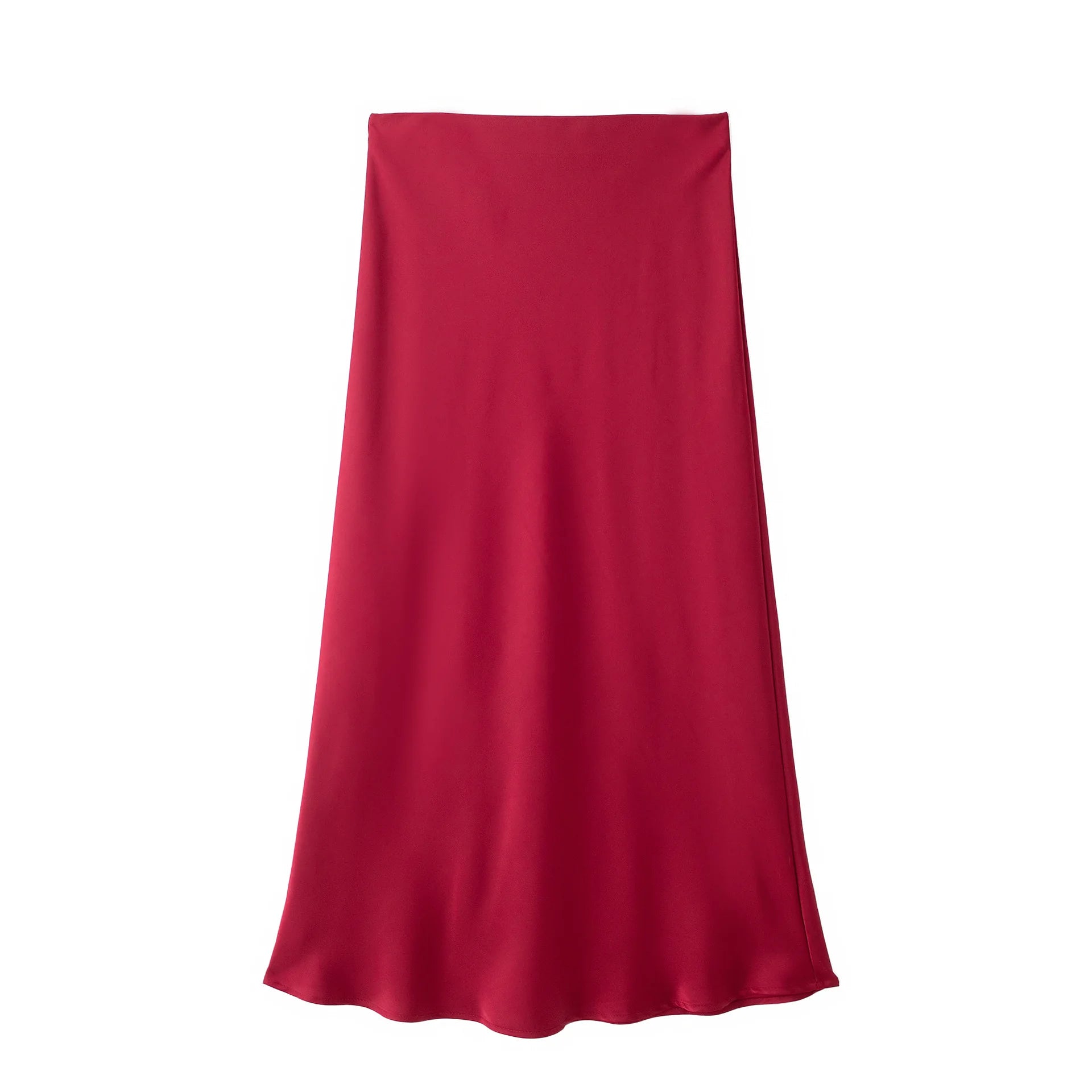 Satin Skirt Woman High Waist Elegant Long Skirts For Women Fashion Summer Midi Skirt Office Women's Skirts