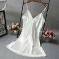 Ladies Wrap Dress Women Nightwear Breathable Lightweight Lingerie Sleepwear Nightdress Robe Satin Soft Fashion