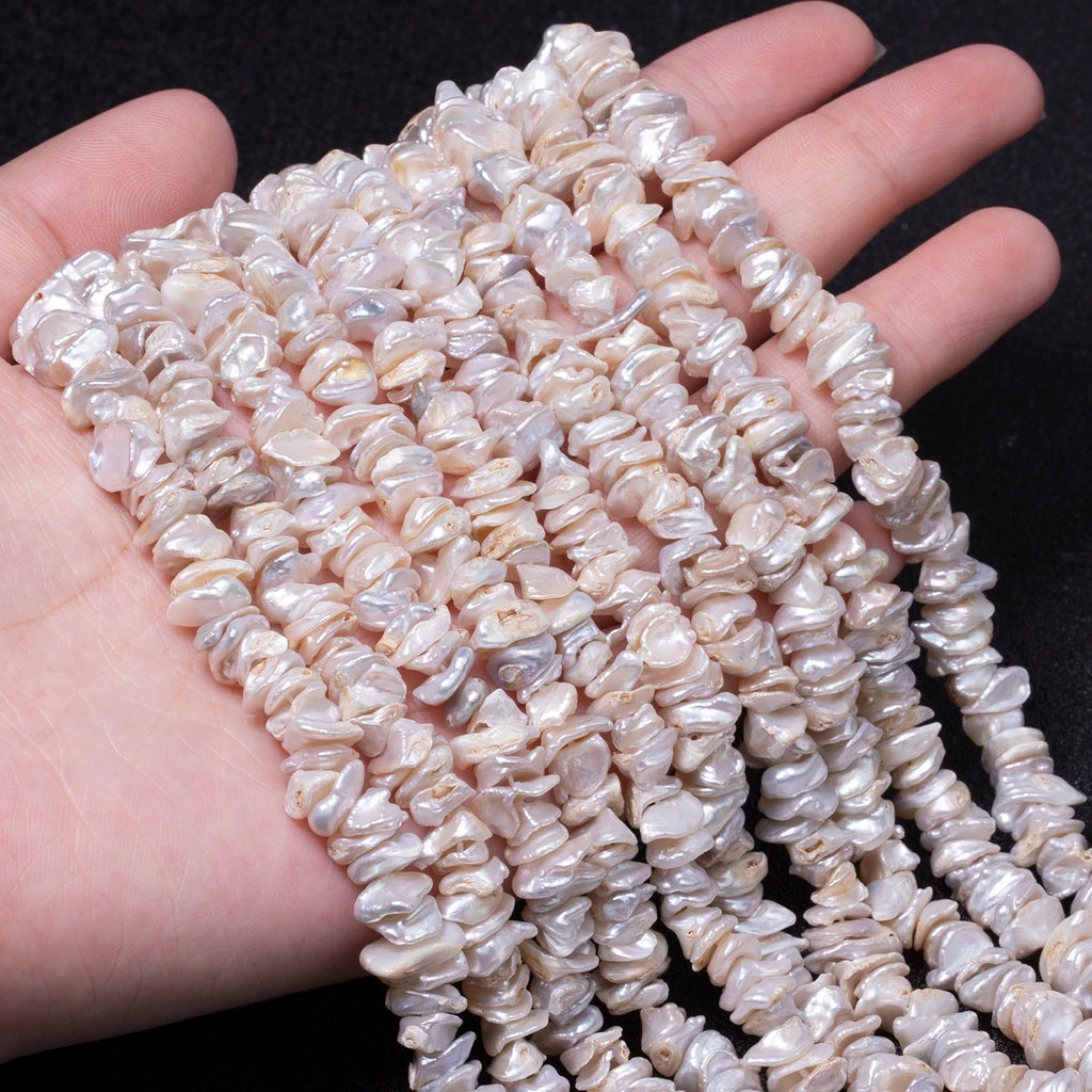 Baroque Style Irregular Shape Natural Light Color Freshwater Pearl Beads for DIY Jewelry Earring Necklace Pendant Waist Chain