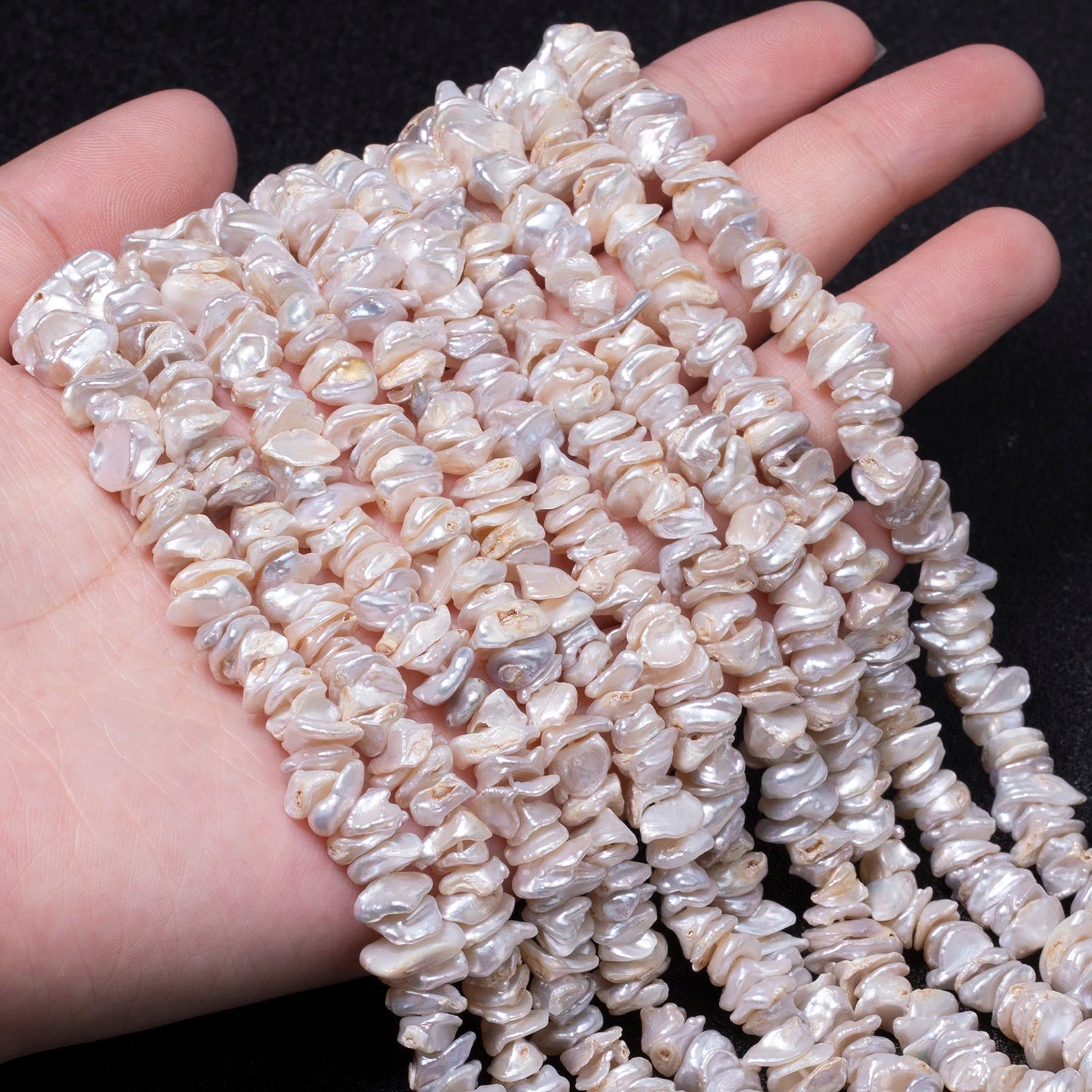 Baroque Style Irregular Shape Natural Light Color Freshwater Pearl Beads for DIY Jewelry Earring Necklace Pendant Waist Chain