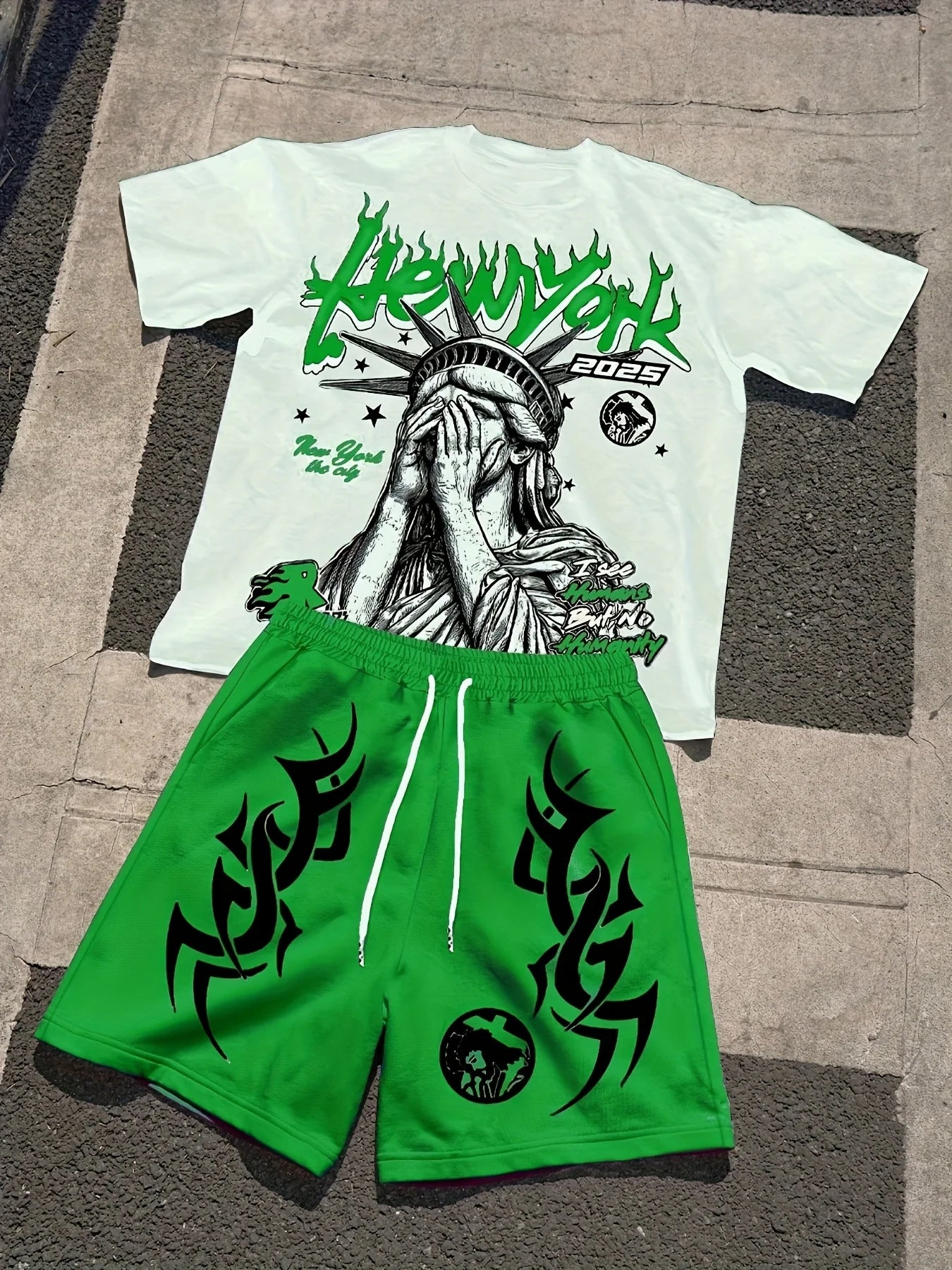 Summer 2025 New Youth Suit Hip-hop Youthful and energetic casual outdoor men's wear
