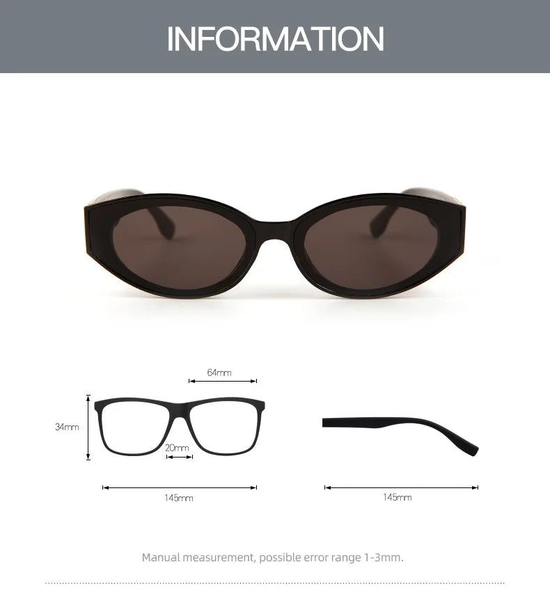 2025 Glamour Fashion Women Sunglasses Luxury Oval Designer Men Glasses Trend Classic Brand Unisex Shades UV400