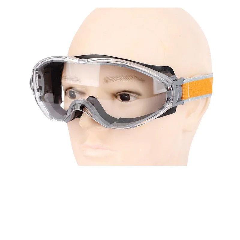Large Frame Protective Goggles HD Transparent Anti-Ultraviolet Waterproof Anti-Fog Riding And Skiing Safety Sports Glasses