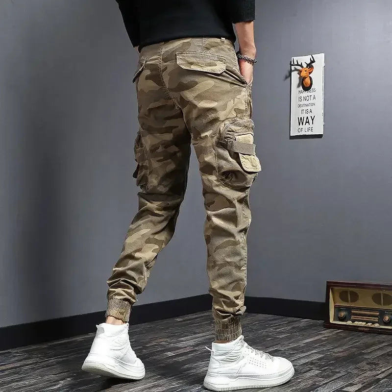Male Trousers New In Camo Casual Men's Cargo Pants Camouflage Cotton Fashion Cheap High Quality Luxury Aesthetic Baggy Emo Long