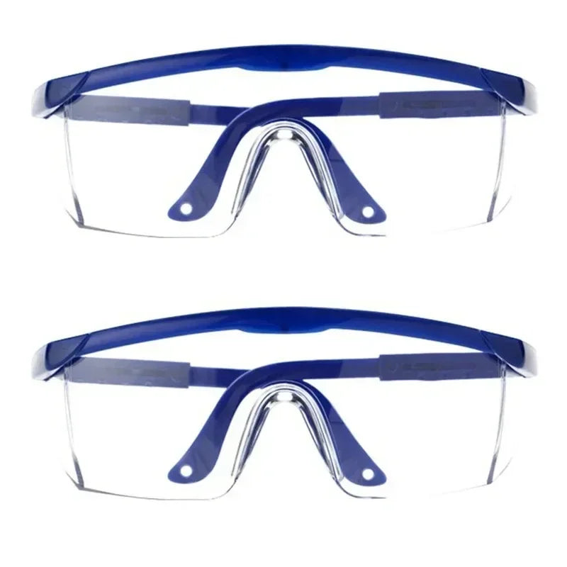 2Pcs Clear Work Goggles with Adjustable Straps – Lightweight, Anti-Fog, UV Blocking for Lab, DIY, Outdoor & Daily Use