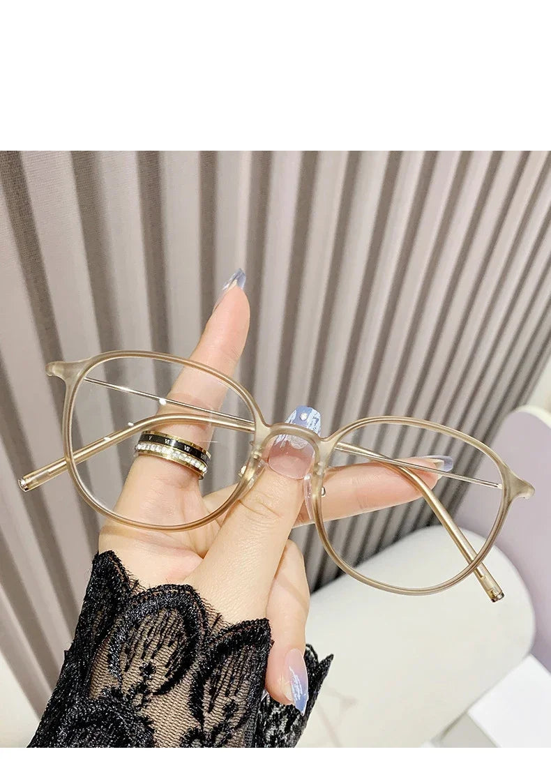 Reading glasseAnti Blue Light Round Frame Presbyopia Glasses Retro Circular Reading Glasses Ultra Light Unisex Far Sight Glasses