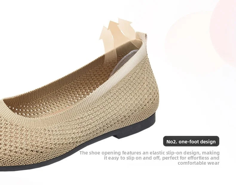 2025 Spring Breathable Mesh Flats Shoes for Women Comfortable Slip on Casual Shoes Woman Lightweight Soft Bottom Loafers