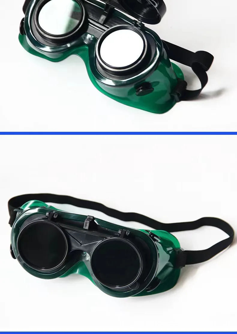 Double Flip Welding Glasses Anti Strong Light Anti Welding Argon Arc Welding Burning Welding Welding Goggles  Protection Glasses