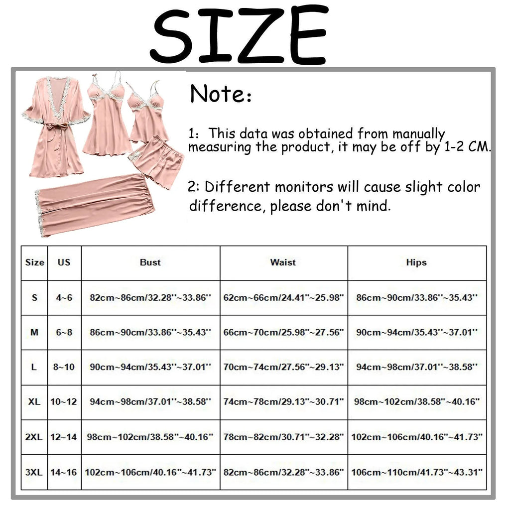 Ladies Underwear Women'S Sexy Nightgown Set 5-Piece Women Sexy Garter Lingerie Set Robes Lace Bodysuit Deep-V Neck Underwear