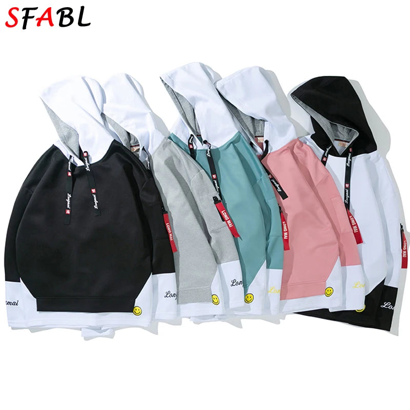New Fashion Men's Hoodies Hip Hop Hooded Male Sweatshirts Men's Top Streetwear Casual Outdoor Breathable Pullovers Fashionable