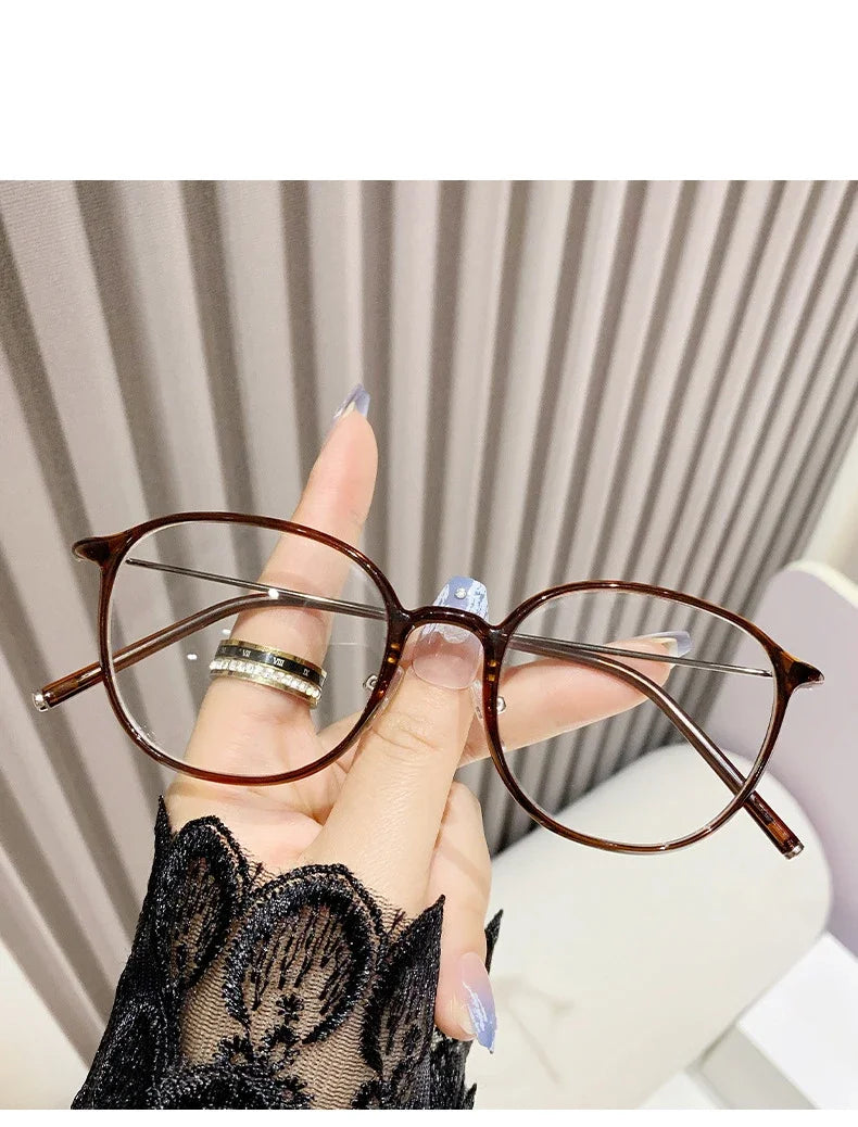 Reading glasseAnti Blue Light Round Frame Presbyopia Glasses Retro Circular Reading Glasses Ultra Light Unisex Far Sight Glasses