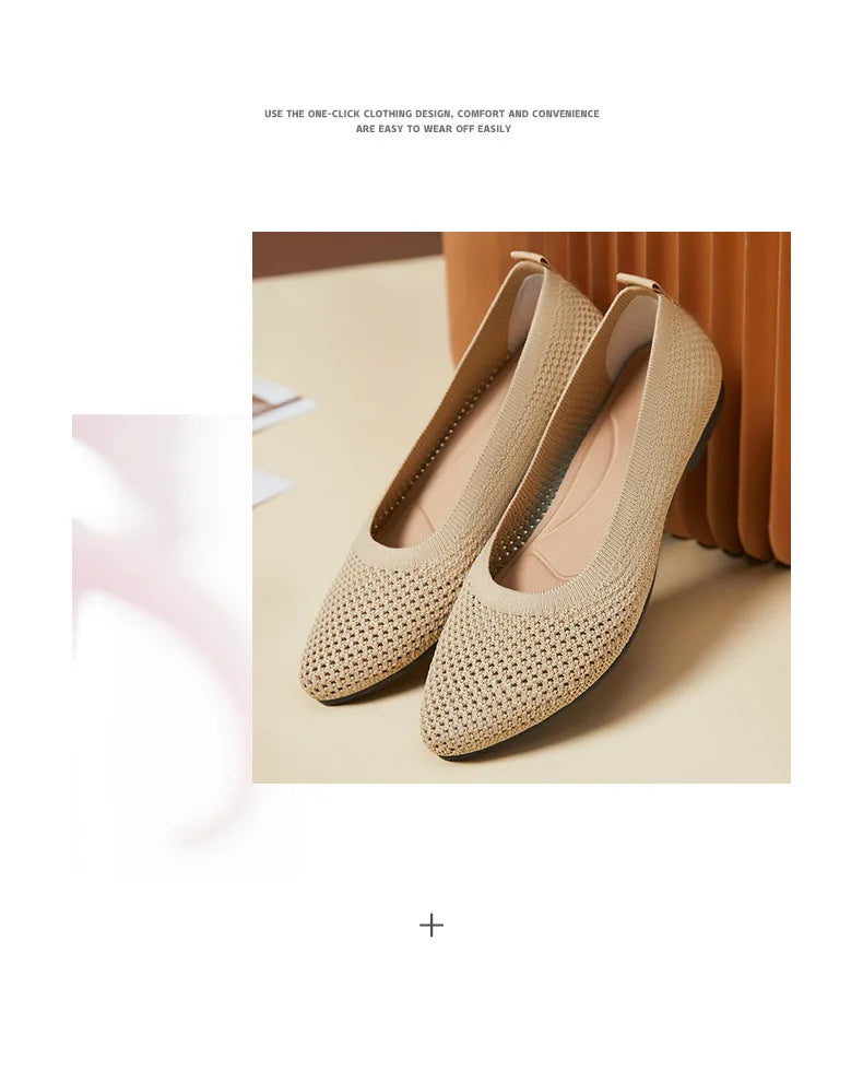 2025 Spring Breathable Mesh Flats Shoes for Women Comfortable Slip on Casual Shoes Woman Lightweight Soft Bottom Loafers