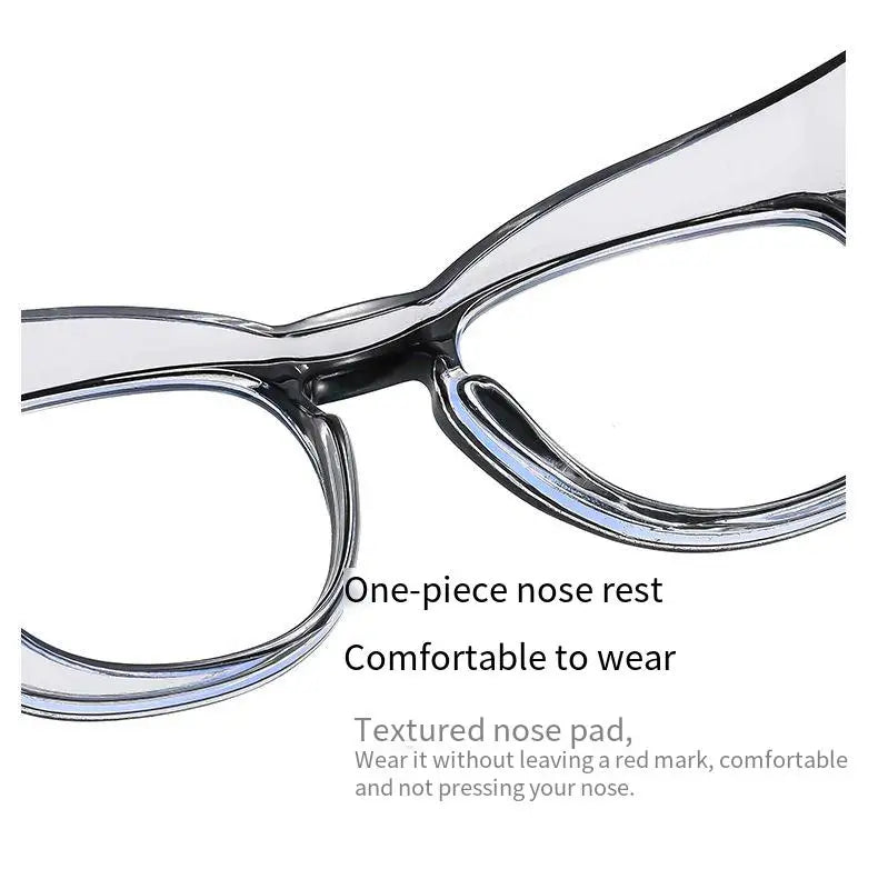 Clear Safety Glasses Women Square Anti Fog Blue Light Blocking Glasses Scratch Resistant Work Glass For Men & Nurse