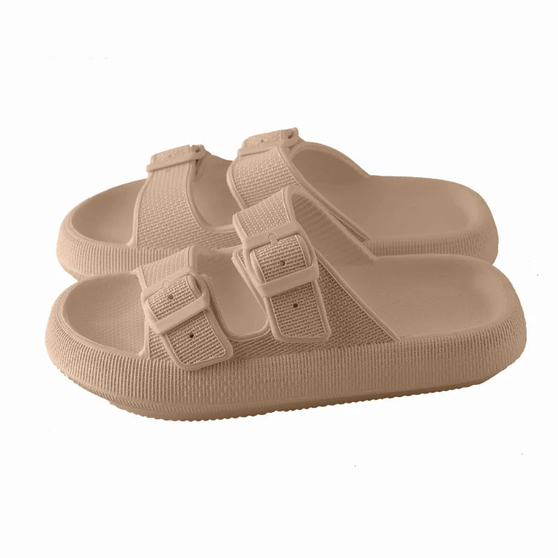 Cushion Sandals Women Men Cloud Soft Sole Slides Platform Slippers Leopard Print Outdoor Non-slip Home Ciabatte Uomo Flip Flop