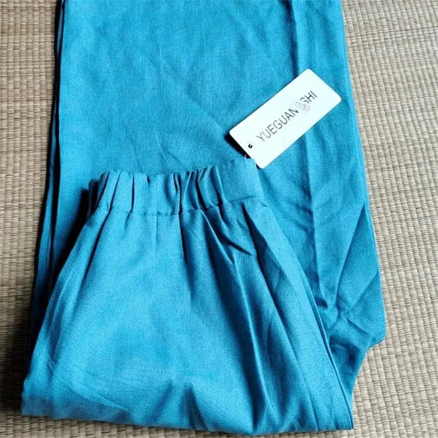 Oversize Linen Wide Leg Pants Womens Casual Straight Pantalones Spring Korean Fashion Spodnie Loose High Waist Trouses New