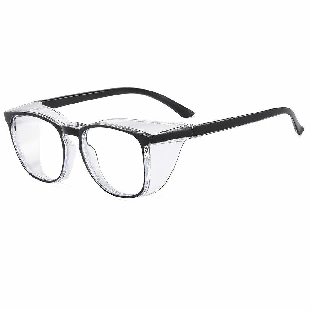 Clear Safety Glasses Women Square Anti Fog Blue Light Blocking Glasses Scratch Resistant Work Glass For Men & Nurse