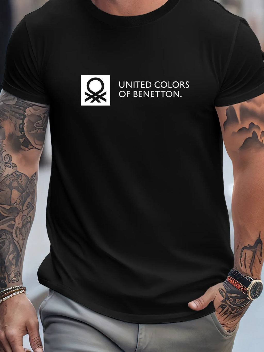 Men's T-shirt - Casual and Fashionable Short-sleeved T-shirt - High-end Summer Quick-drying T-shirt - Daily Commuting Men's Shir