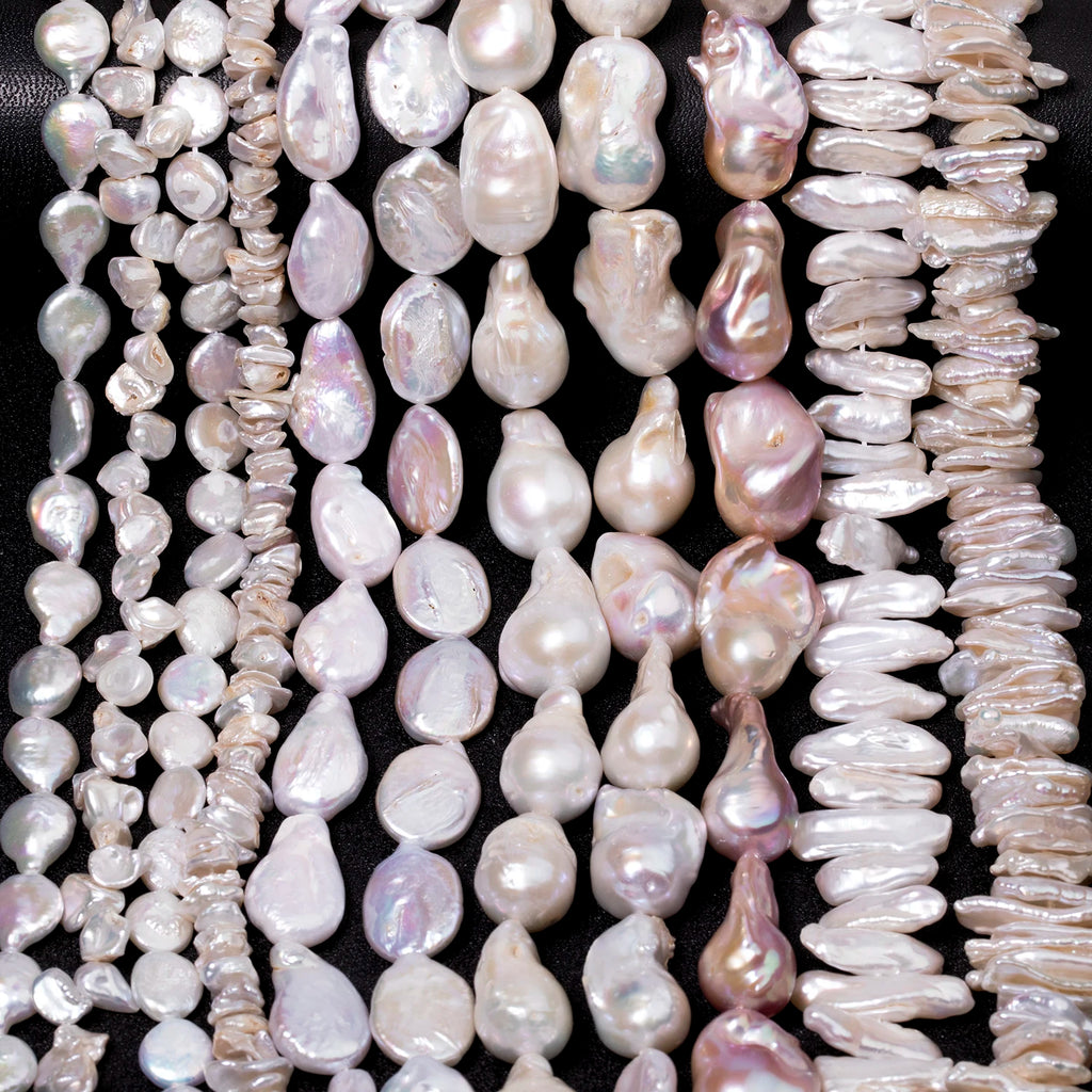 Baroque Style Irregular Shape Natural Light Color Freshwater Pearl Beads for DIY Jewelry Earring Necklace Pendant Waist Chain